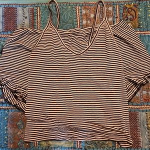 Brandy Melville black and white cami shorts set one size